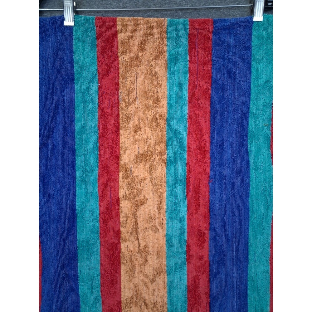 Cecil Saydah Sunbrights Oversized Beach Towel Blanket 32x60 Rainbow Stripes